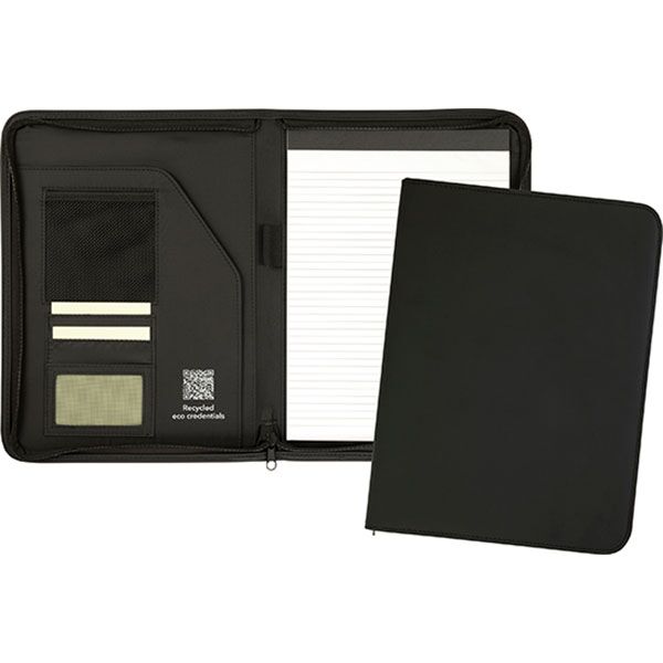 Sundridge Recycled Zipped Folio - 1 Colour - Image 5