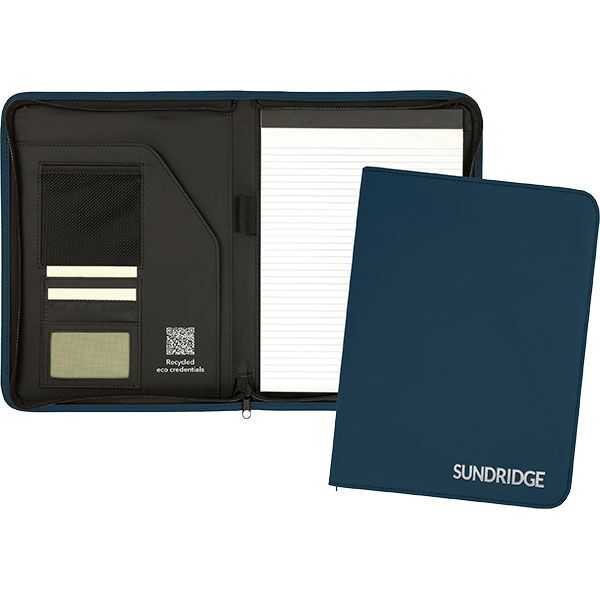 Sundridge Recycled Zipped Folio - 1 Colour