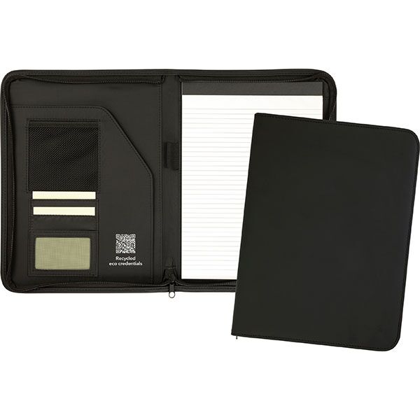 Sundridge Recycled Zipped Folio - 1 Colour - Image 4