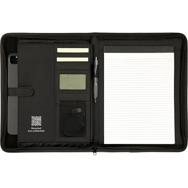Sundridge Recycled Zipped Folio - 1 Colour - Image 2