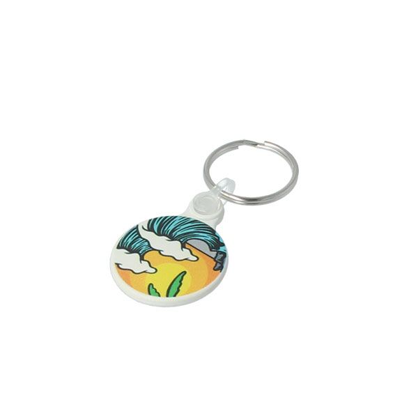 30mm Recycled Plastic Circular Key Ring