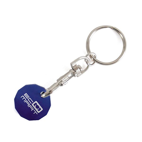 Aluminium Trolley Token Key Ring - Image 4