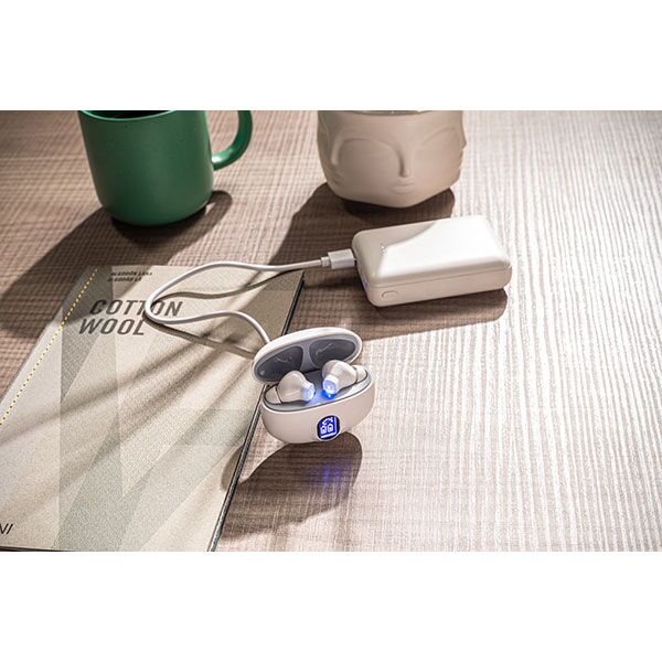 Wireless Earphones with Recycled ABS Plastic Case - Image 3