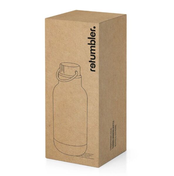 A137 Recycled Stainless Steel 500ml Bottle With Cork Lid Packaging