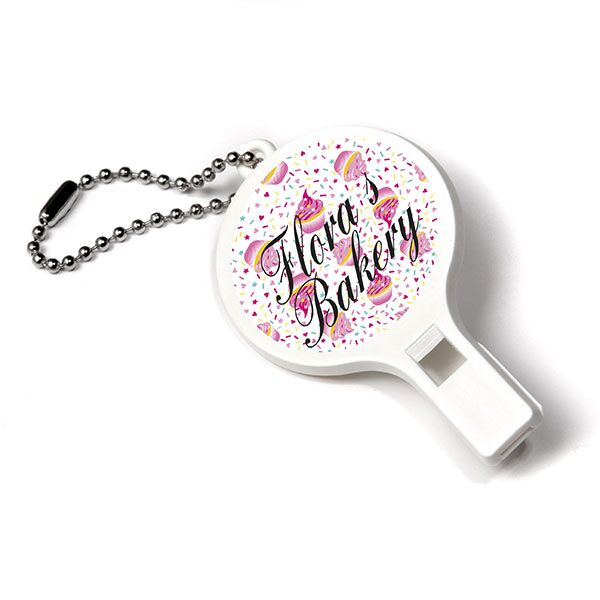 Plastic Whistle Key Ring