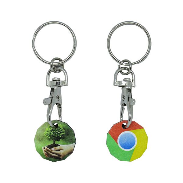 Bamboo Trolley Token Key Ring - Full Colour