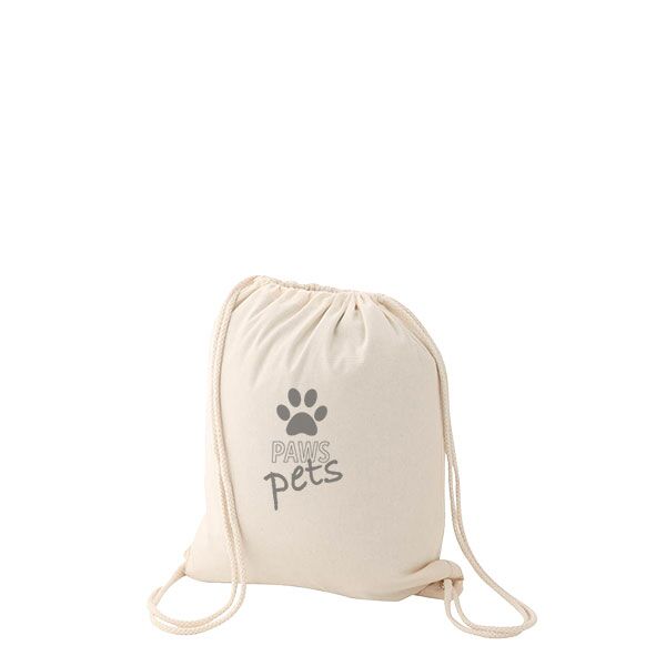 Natural 5oz Cotton Drawstring Bag - Full Colour