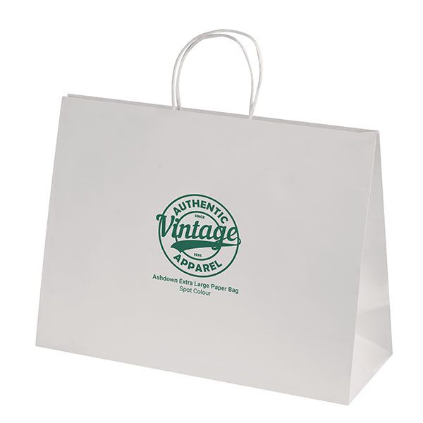 Ashdown White XL Paper Gift Bag - 1 Colour