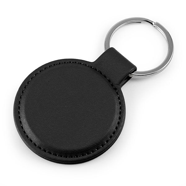 Porto rPET Round Key Ring - Debossed - Image 2