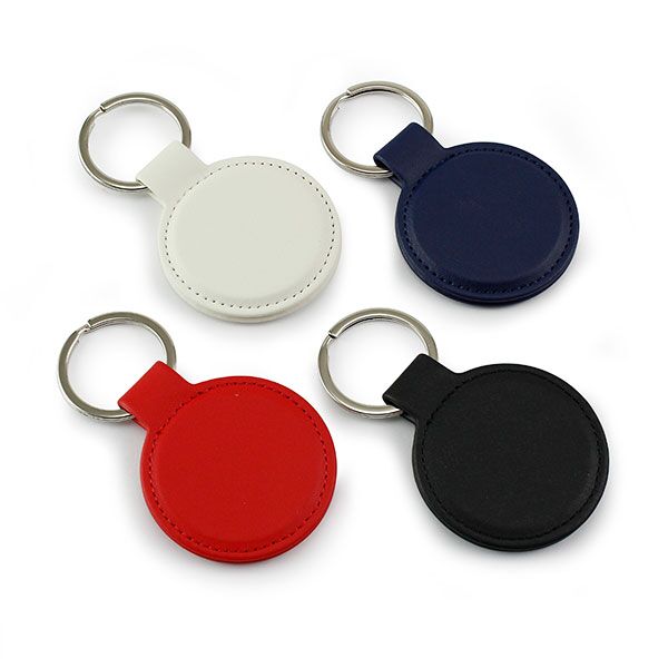 Porto rPET Round Key Ring - Debossed - Image 5