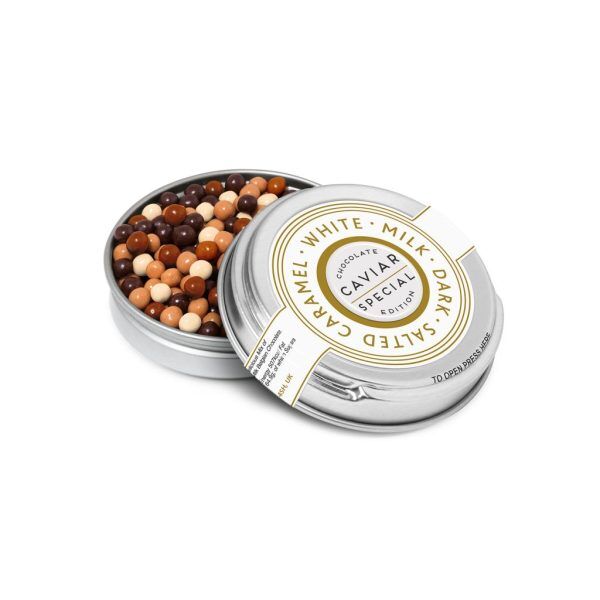 Silver Caviar Branded Tin of Chocolates