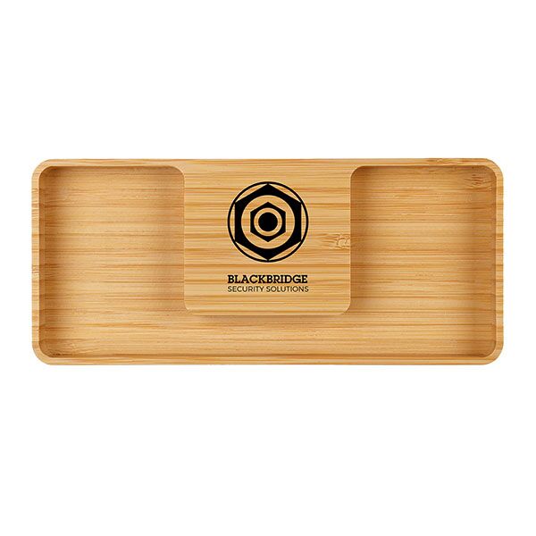 Bamboo Desk Organiser and Charger - Full Colour